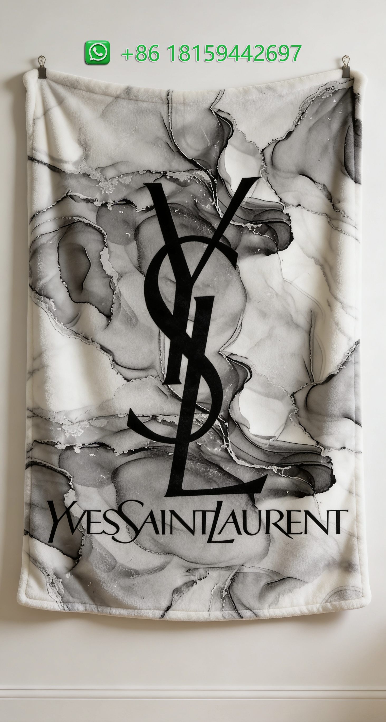 Yves Saint Laurent Throw Blankets